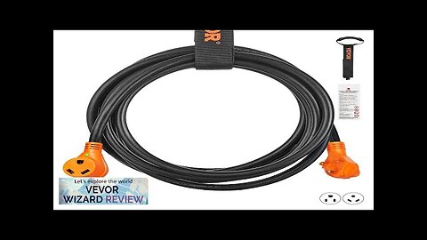 VEVOR 50ft RV Extension Cord Power Cord 30Amp NEMA TT-30R/NEMA TT-30P ETL Review