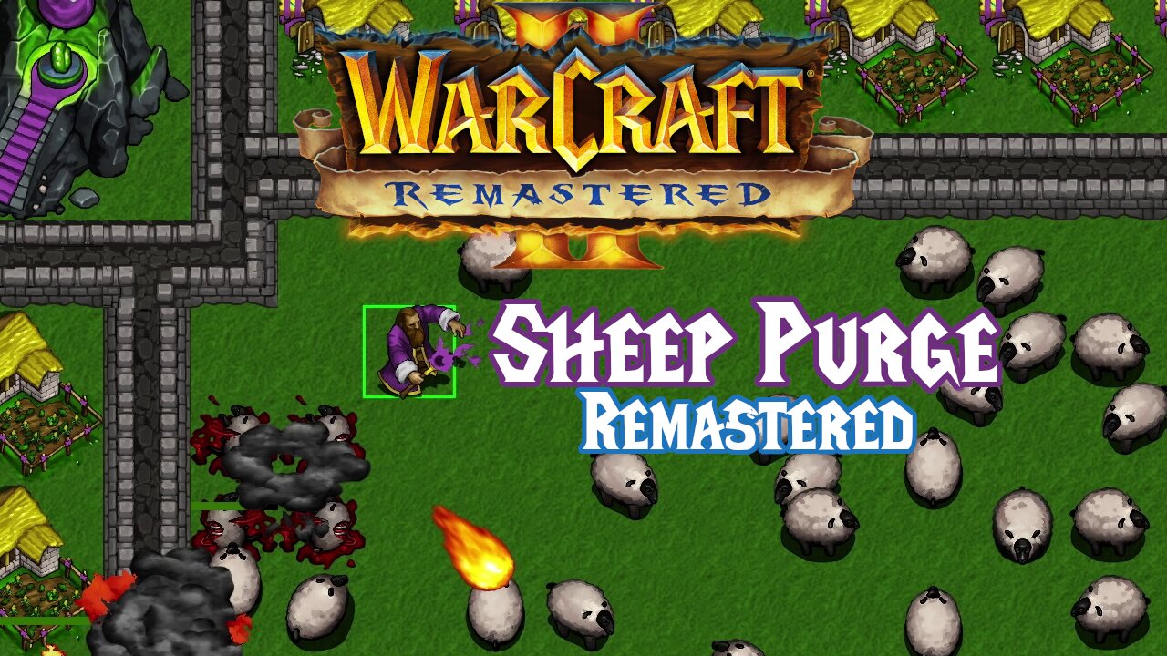 SHEEP PURGE "Remastered" - Warcraft 2 .pud custom maps work in the Remaster!