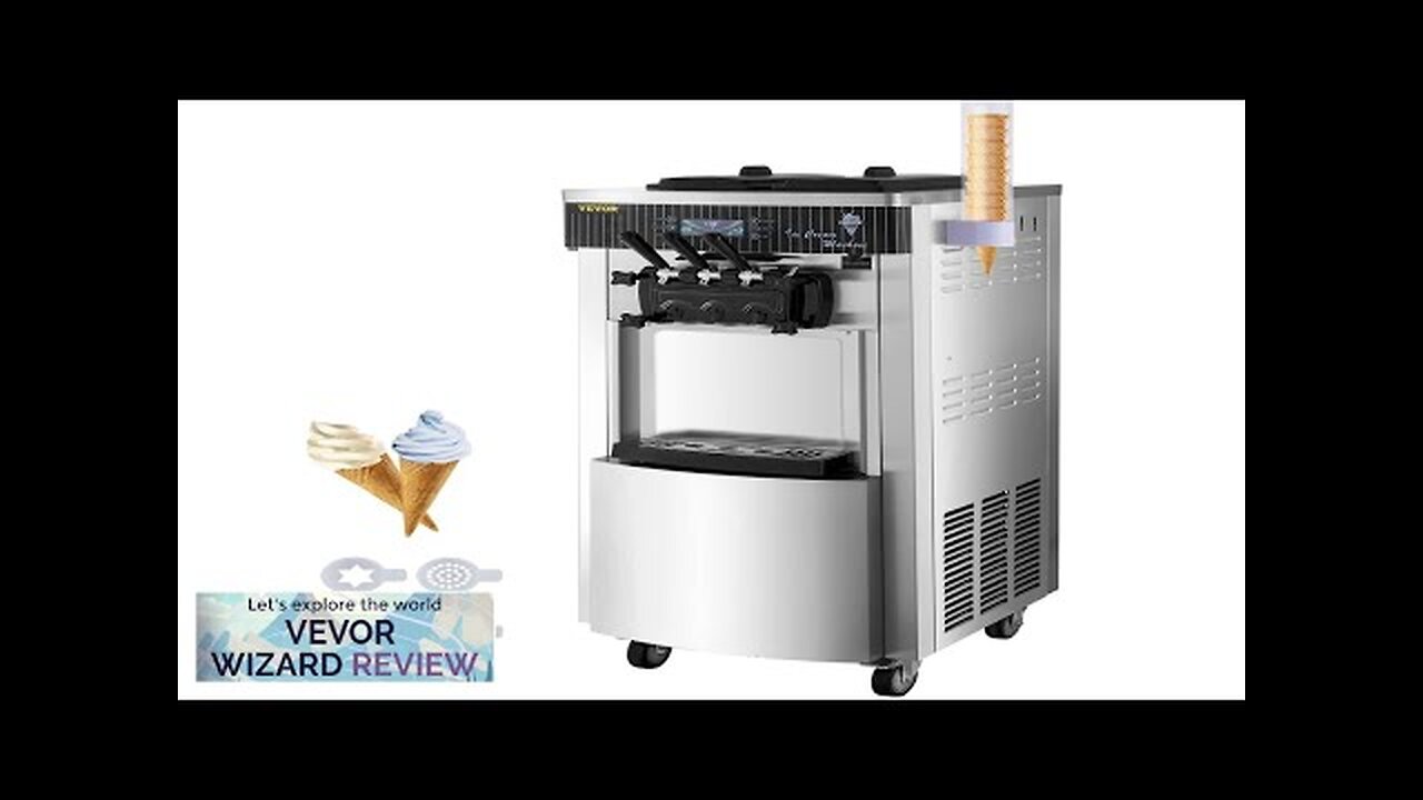 VEVOR Commercial Soft Ice Cream Machine 2200W Serve Yogurt Maker 3 Flavors Review