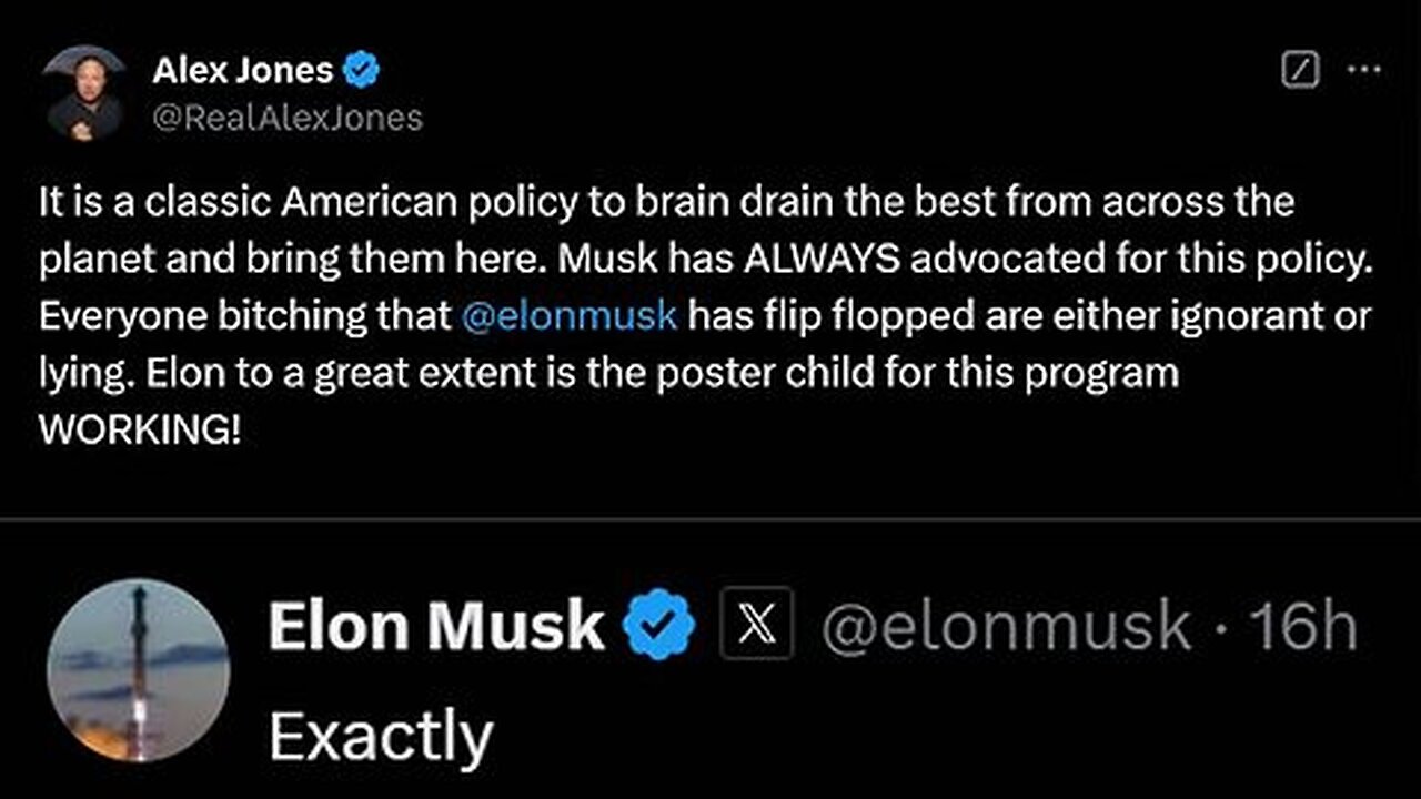 Elon Musk Responds To Alex Jones&apos; Breakdown Of The H-1B Visa Controversy