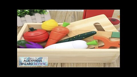 Simulation Kitchen Series Montessori Cut Fruits and Vegetables Wooden Toys Classic Pretend Review