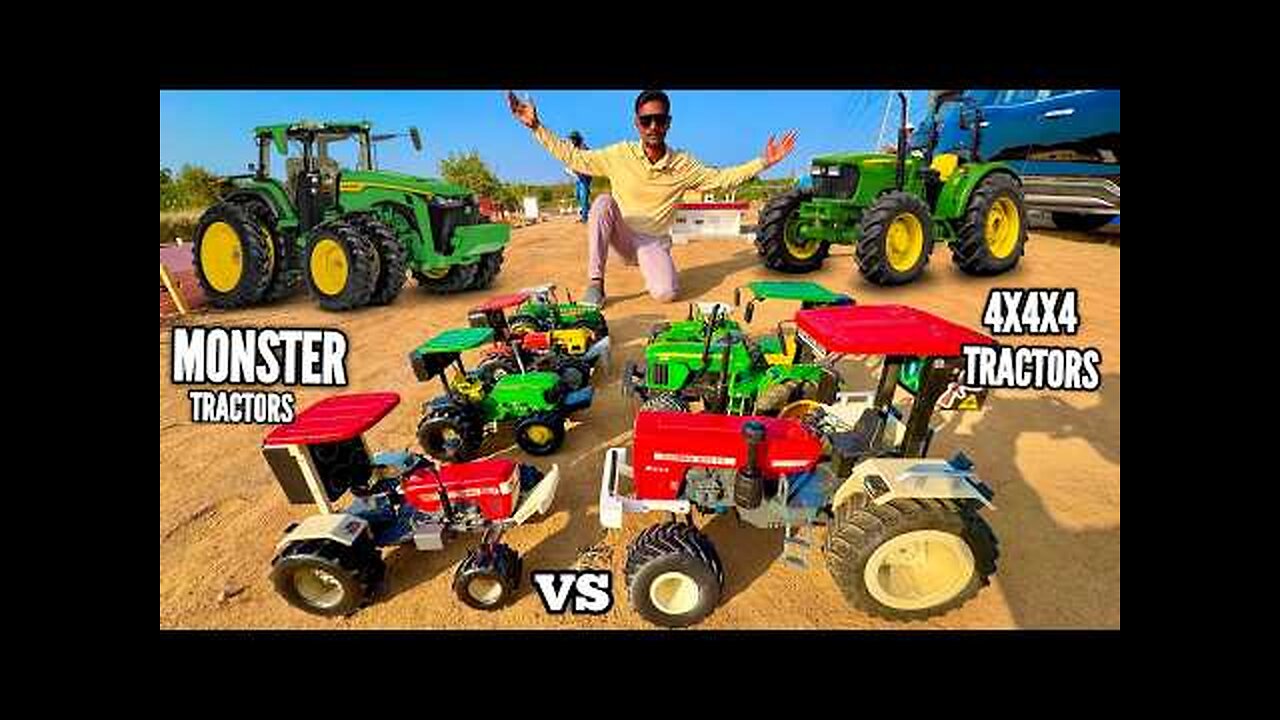 RC Handmade 4X4 Tractors Vs RC 3D Print Monster Tractors - Chatpat toy TV