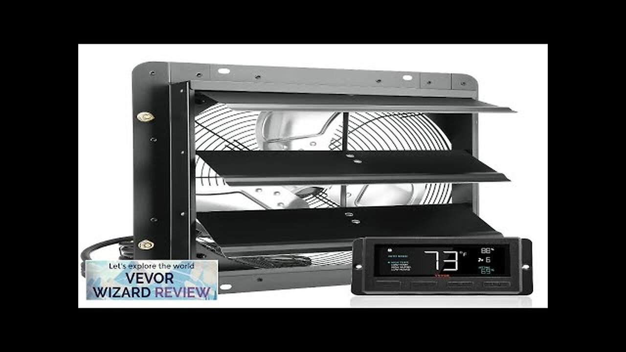 VEVOR Shutter Exhaust Fan 14'' with Temperature Humidity Controller EC-motor 1513 CFM Review