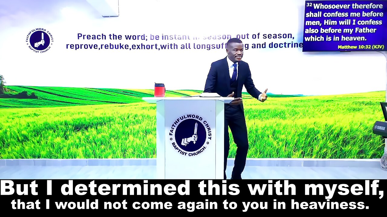 But I determined this with myself, that I would not come again to you in heaviness.