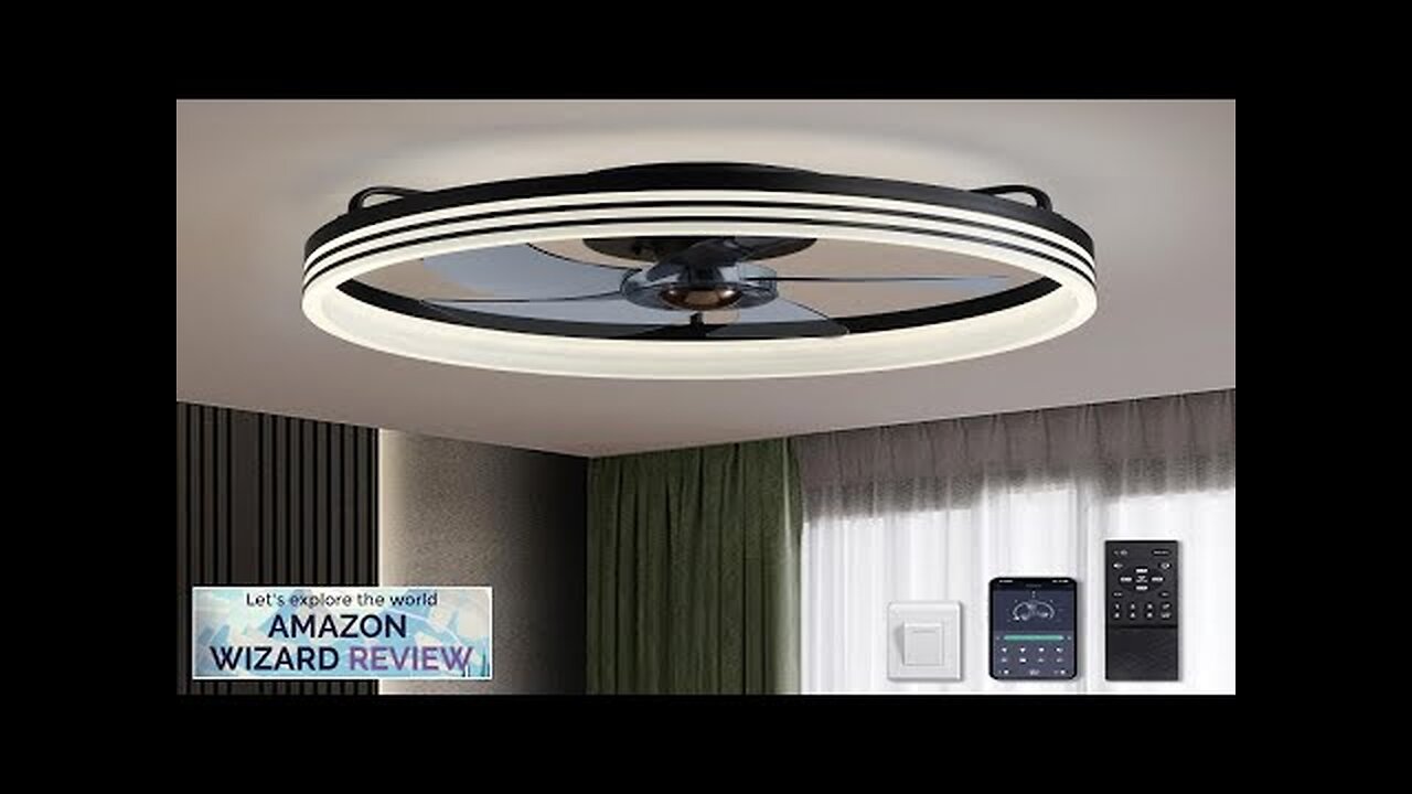 LUDOMIDE Ceiling Fans with Lights Flush Mount Ceiling Fan with Lights Review