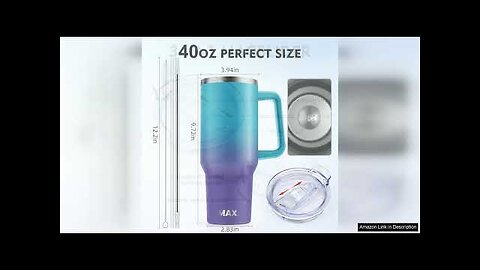 MaxBase 40 oz Tumbler with Handle and Straw Lid, Insulated Reusable Stainless Review