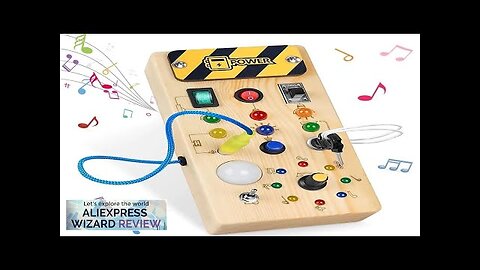 Montessori Busy Board Sensory Toys Wooden With LED Light Switch Control Board Review