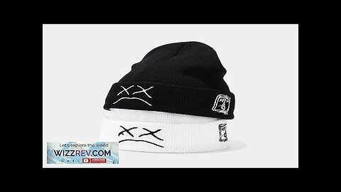 Sad expression embroidered cold hat for men warm knitted hat for women Review