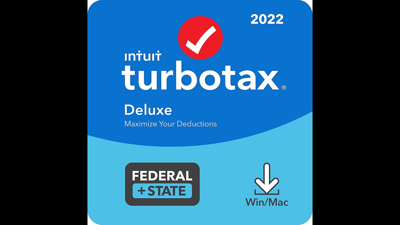 TurboTax Deluxe 2022 Tax Software, Federal and State Tax Return, [Amazon Exclusive] [PC/MAC Download]