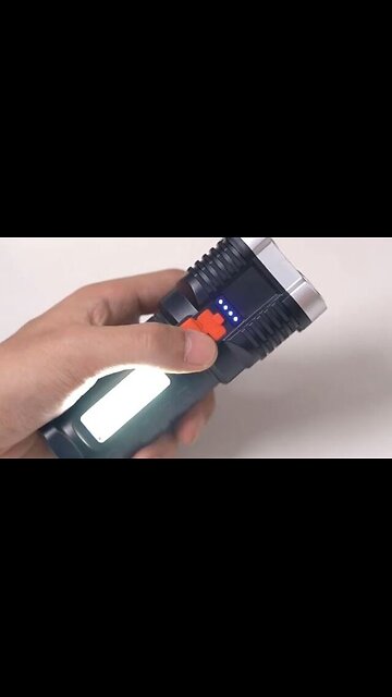 High Power Flashlight Rechargeable Camping Torch Light With COB Side Light