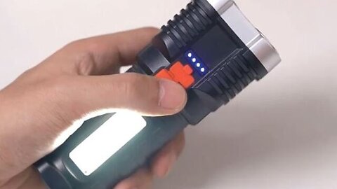 High Power Flashlight Rechargeable Camping Torch Light With COB Side Light