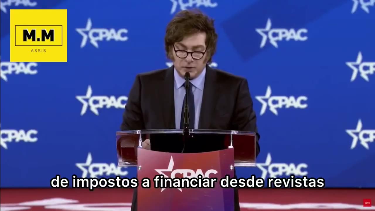 Em discurso nos EUA, Javier Milei fala sobre a USAID que financiou a farsa eleitoral no Brasil