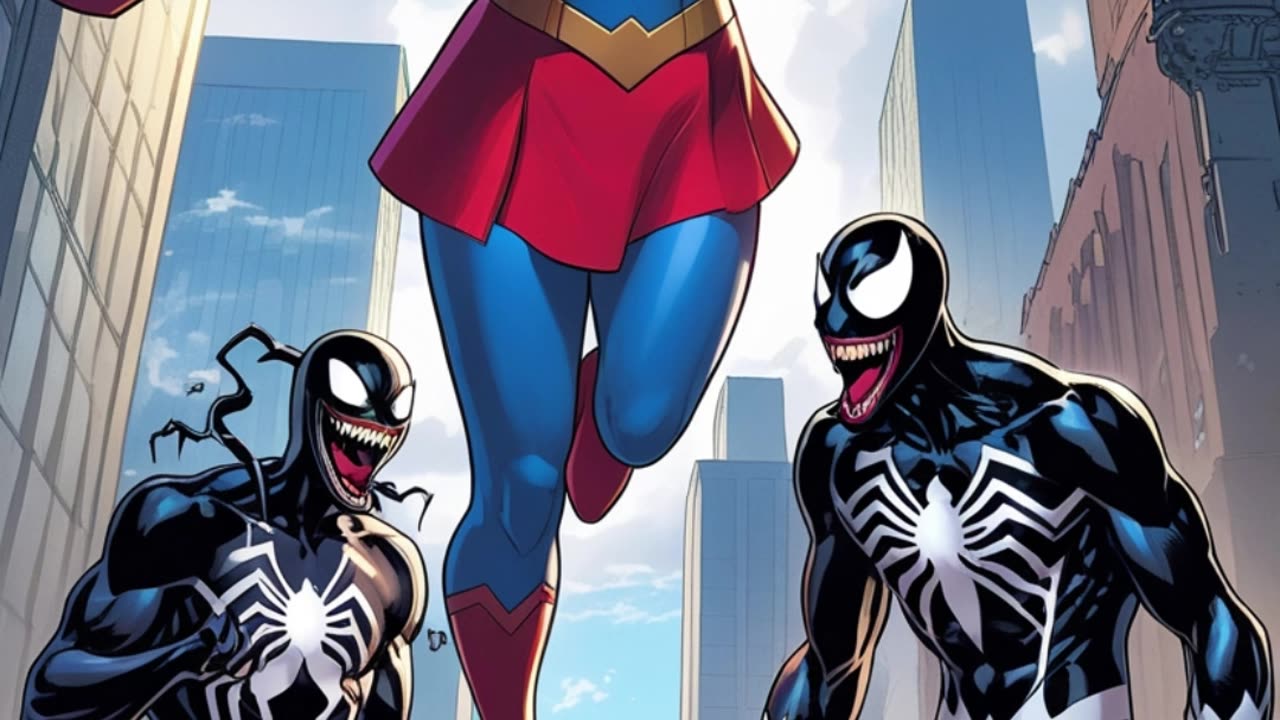 Spider man and venom pranks with super girl