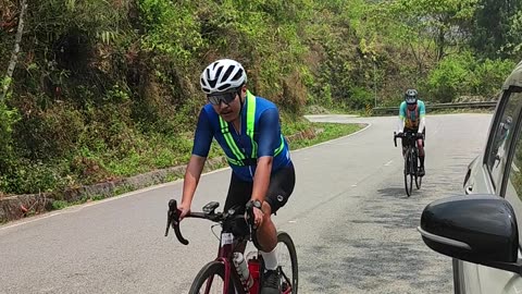 cycling in hilly area