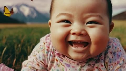 cute little child in garden