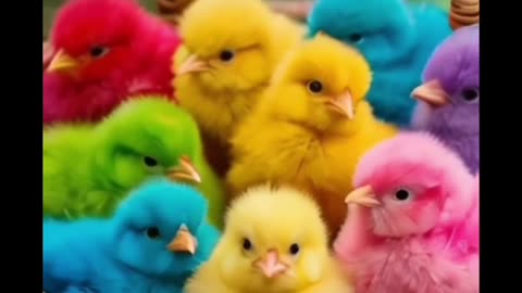 Cute Colorful Chicks 😍