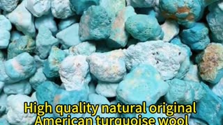 241230-4 High quality natural original American turquoise wool material can be customized