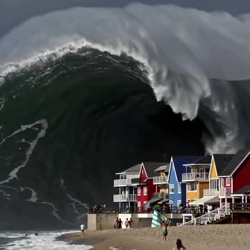 The Tsunami sirens are sounding 🌊 The ocean unleashes its fury 😱