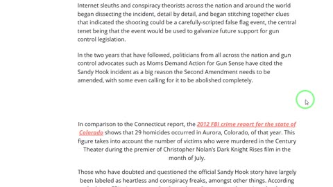 26 People Were Killed In The Sandy Hook But FBI Reports 0 Murders in Newtown Connecticut In 2012