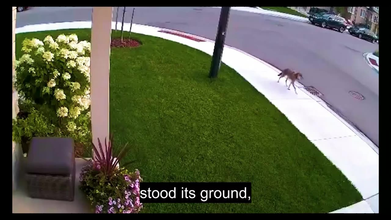 Little dog saves Girl from coyote