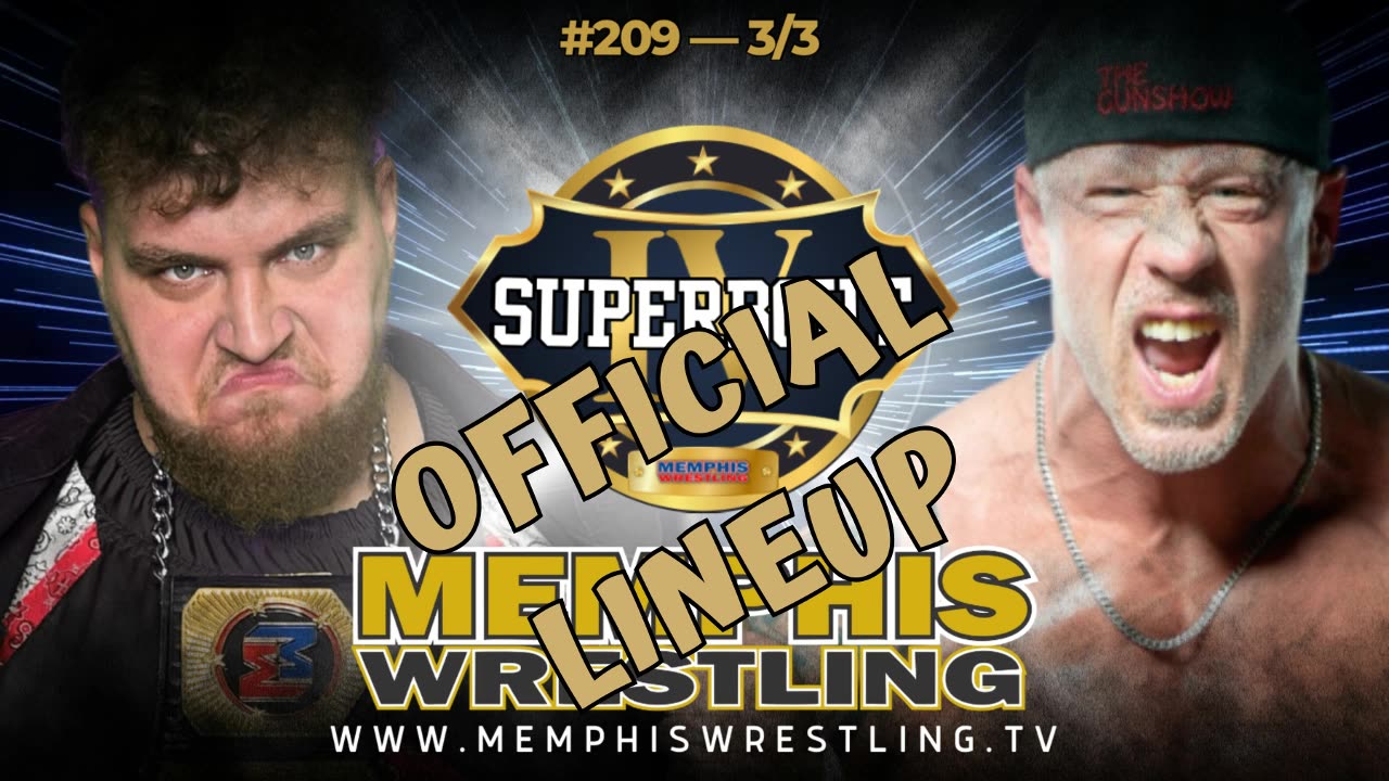 OFFICIAL LINEUP Memphis Wrestling, Episode 209!!