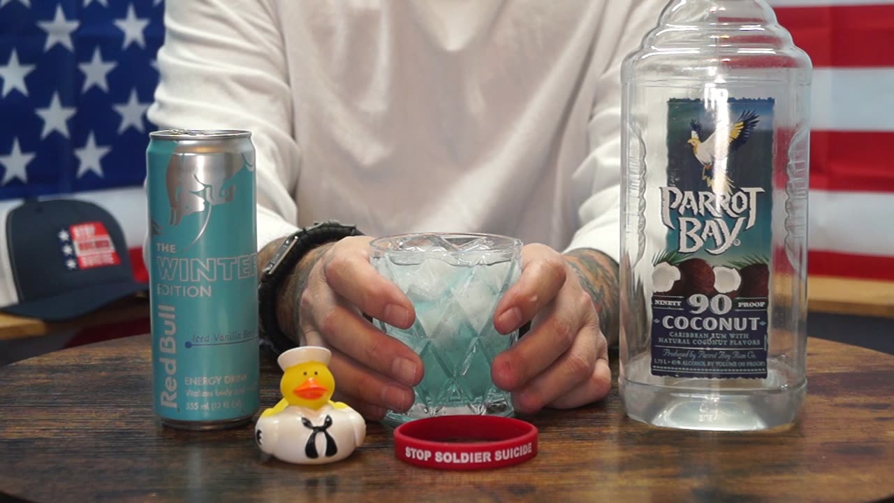 William Caldwell - Parrot Bay 90 proof Coconut Rum & Red Bull Iced Vanilla Berry Energy Drink