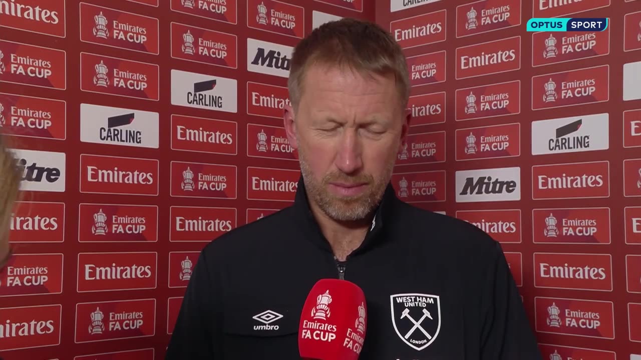 'It didn't look like a corner to me...' | Graham Potter reacts after West Ham knocked out of FA Cup