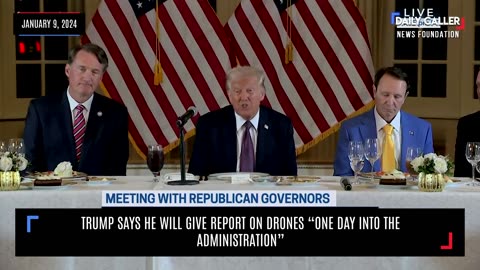 Trump Says He Will Give Report On Drones "One Day Into The Administration"