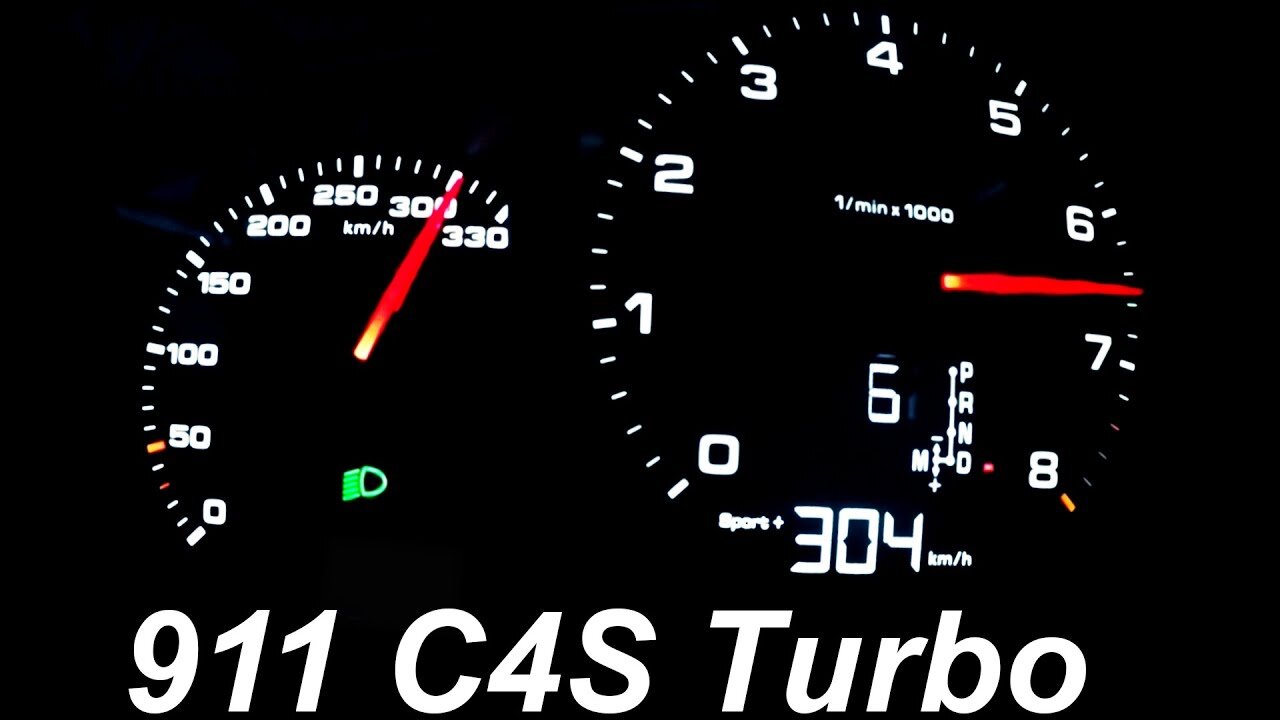 Porsche 911 Acceleration 0-300 Carrera 4 S Turbo 991 Onboard POV Autobahn Launch Control