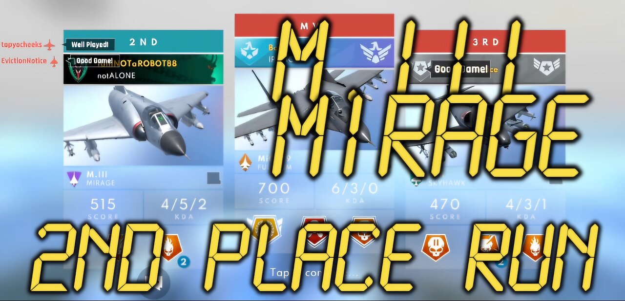 2nd in COMBAT flying the M.III MIRAGE in METALSTORM Deathmatch on SAMSUNG S24+ & FILMORA