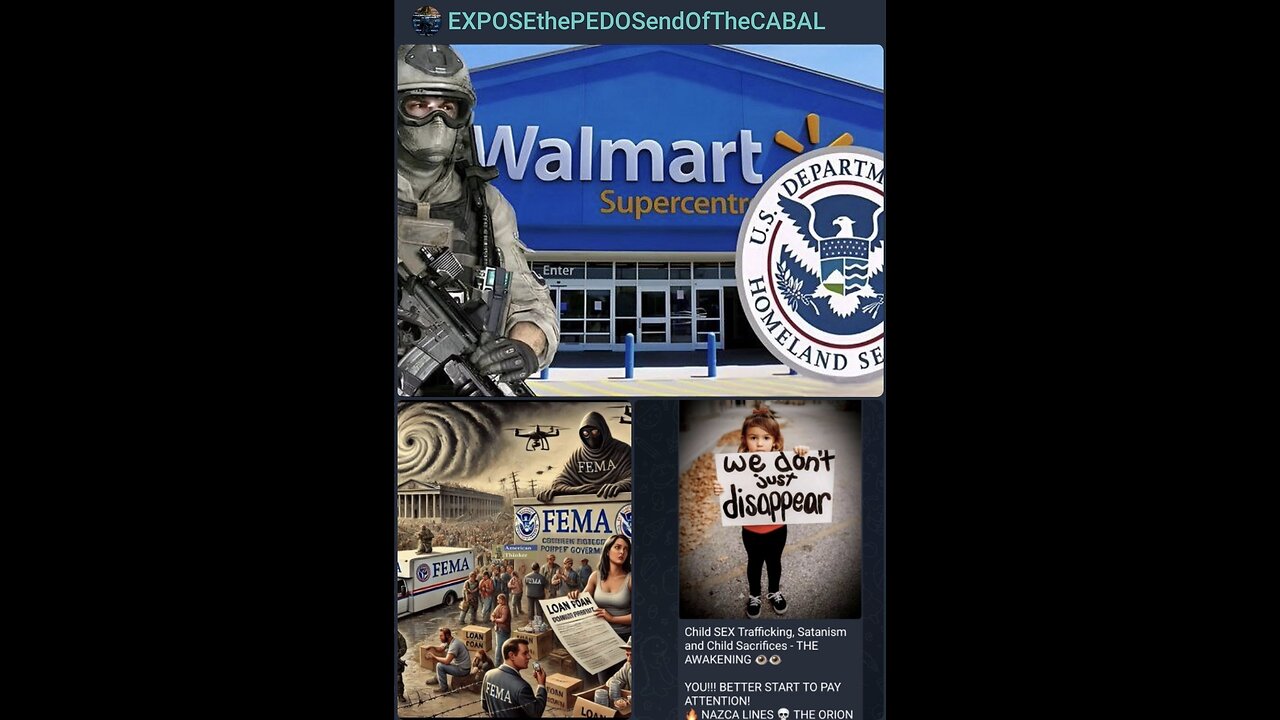 WALMARTS ARE BUILD AS PRISON FEMA CAMPS - THOUSANDS OF MILES OF UNDERGROUND TUNNELS - HUMAN TRAFFICKING