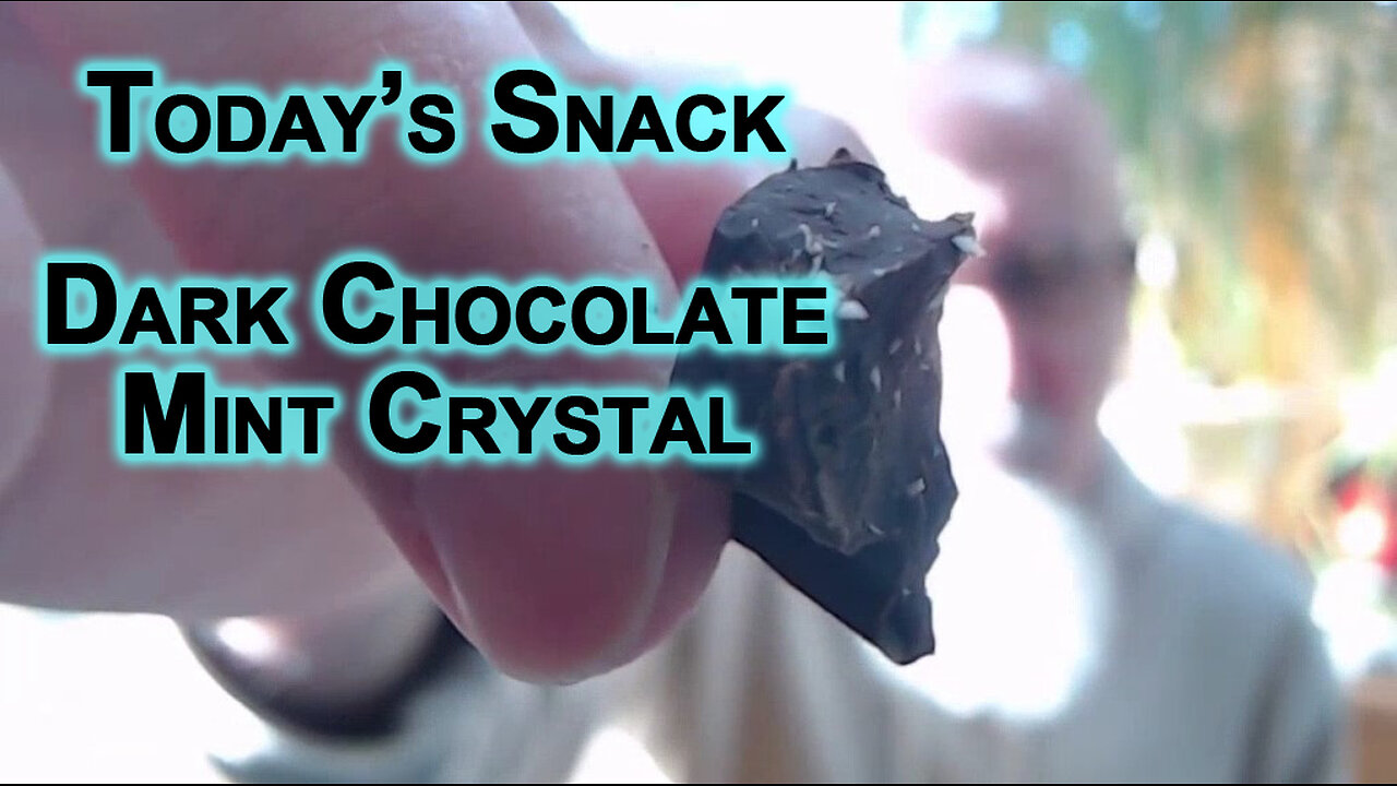 Today’s Snack: Dark Chocolate With Mint Crystal & Cane Sugar