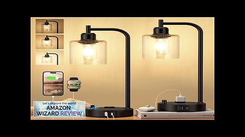 Industrial Table Lamps for Bedrooms Set of 2 Fully Dimmable Bedside Review