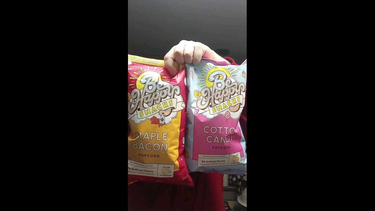 CEB - Be Happy Snacks: Maple Bacon & Coton Candy Popcorn