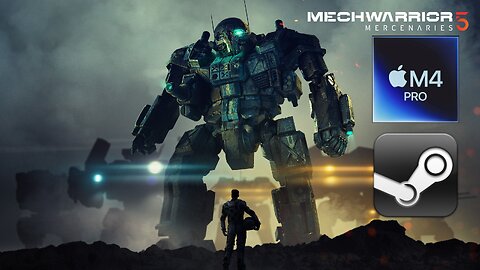 MechWarrior 5 Mercs gameplay demo | CrossOver Preview, M4 Pro Mac mini