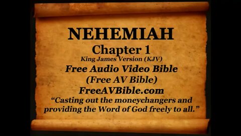 Nehemiah KJV read along audio bible with piano worship music in the background