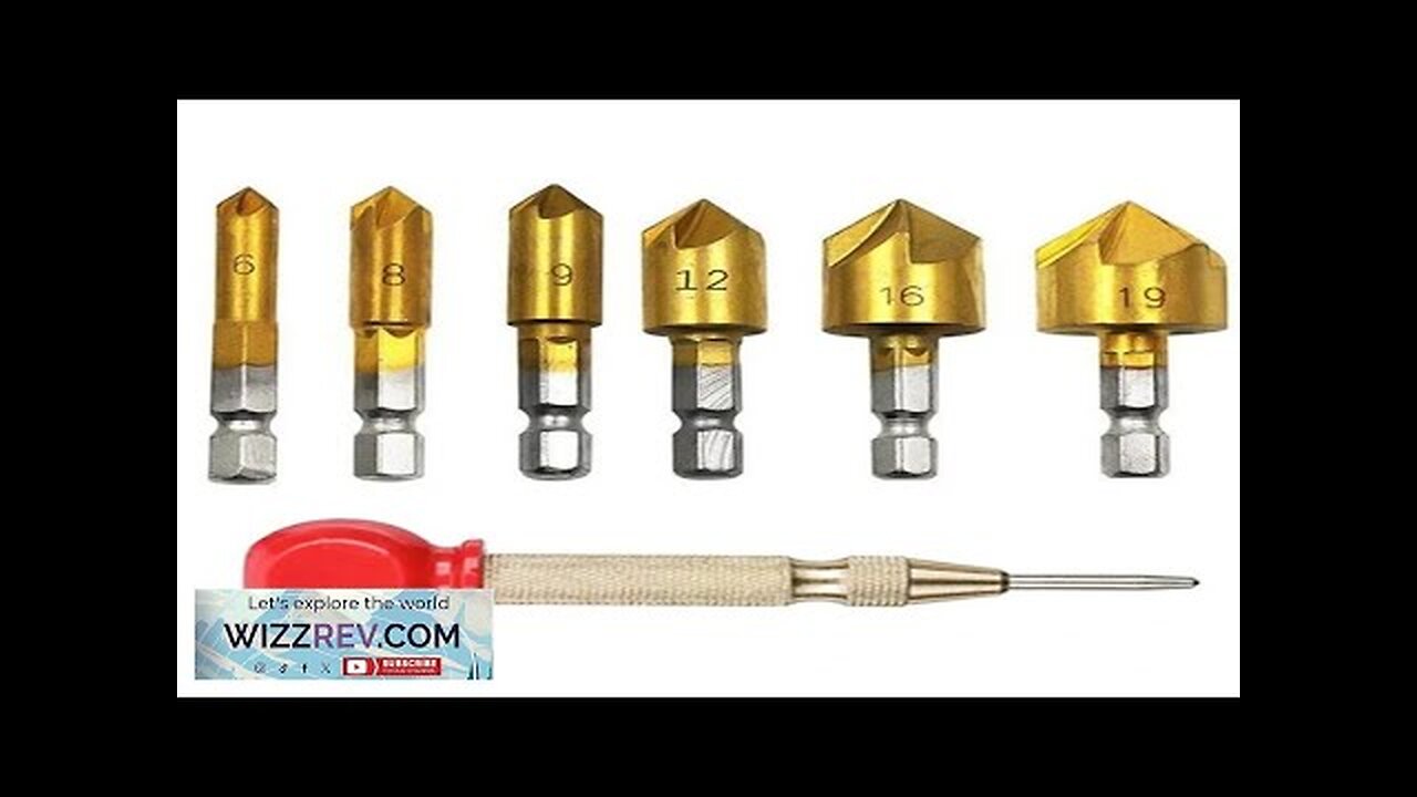 Hex Shank 5-blade Chamfer Countersunk Drill Bits Chamfering Knife Countersink Wood Plastics Review