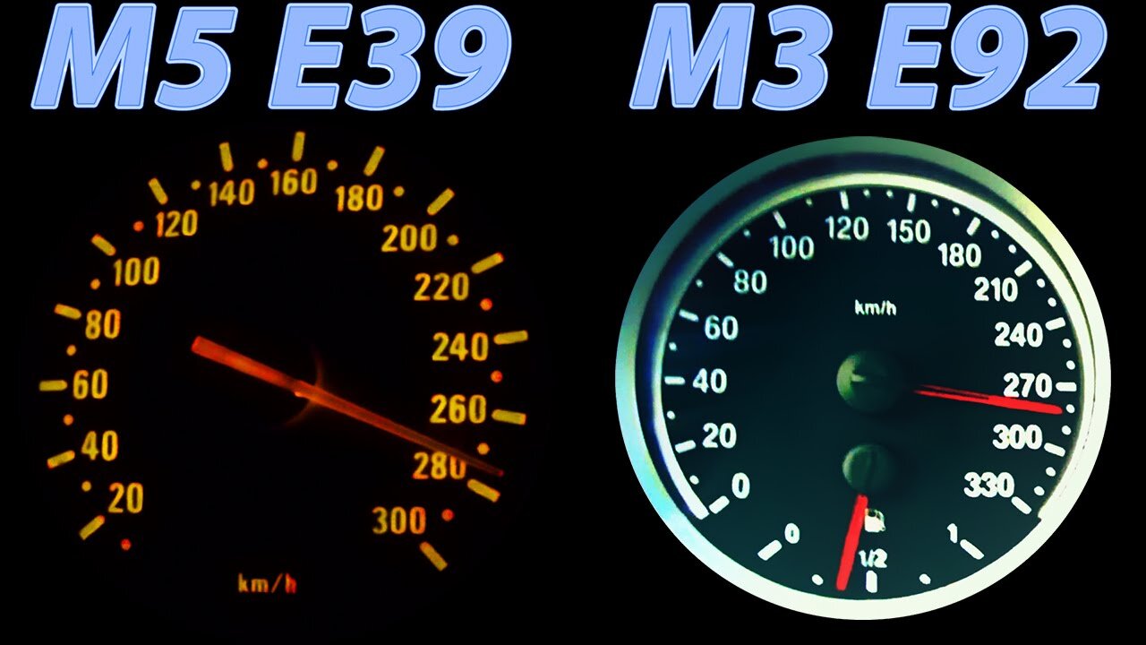 BMW M5 E39 vs BMW M3 E92 Sound + 0-280 Acceleration Autobahn Onboard V8