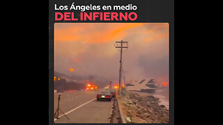 Destrucción tras el incendio en Pacific Palisades