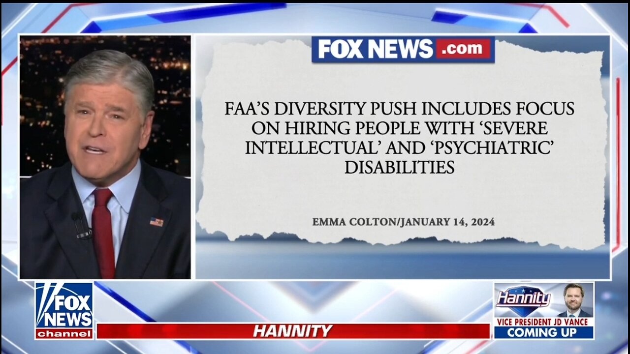 Hannity Reveals How The FAA Prioritized DEI Over Merit