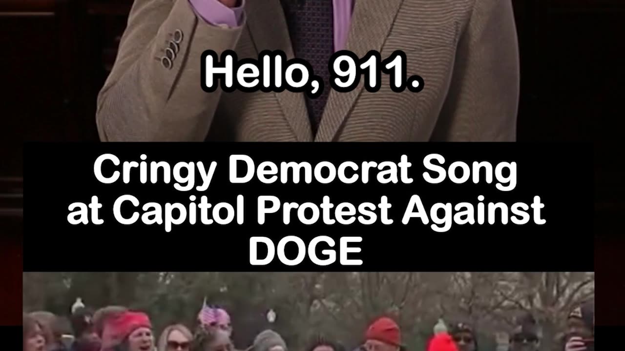 Cringy Democrat Song at Capitol Protest Against DOGE, Trump and Musk