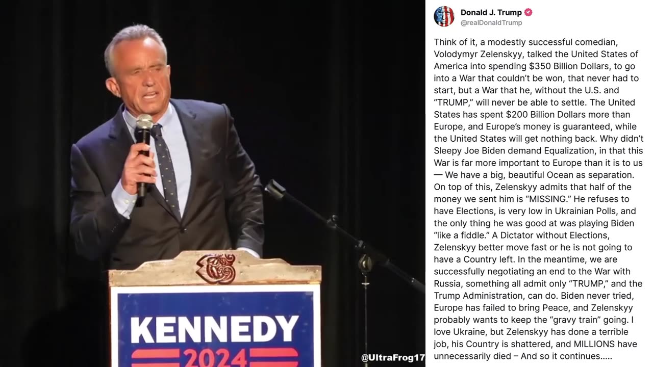 RFK Jr Explains How Money is the Underlying Motivation of the Ukraine War (2024)