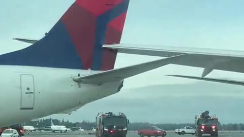 Japan Airlines plane collides with parked Delta Air Lines aircraft at Seattle Airport