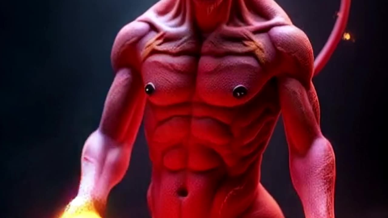 Devil From Hell Throwing Fire Balls On Sinners #devil #hell #sinner #monster #ai