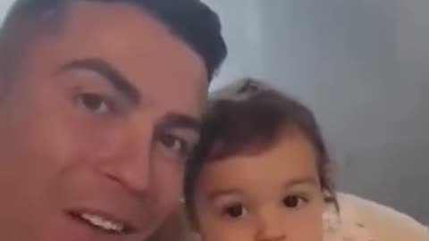 Cristiano and his daughter
