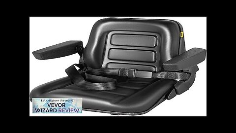 VEVOR Universal Forklift Seat Black PVC Tractor Seat 6"/150MM Adjustable Mower Seat Review