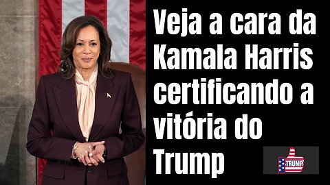 Veja cara de Kamala Harris certificando a vitória do Presidente Donald Trump