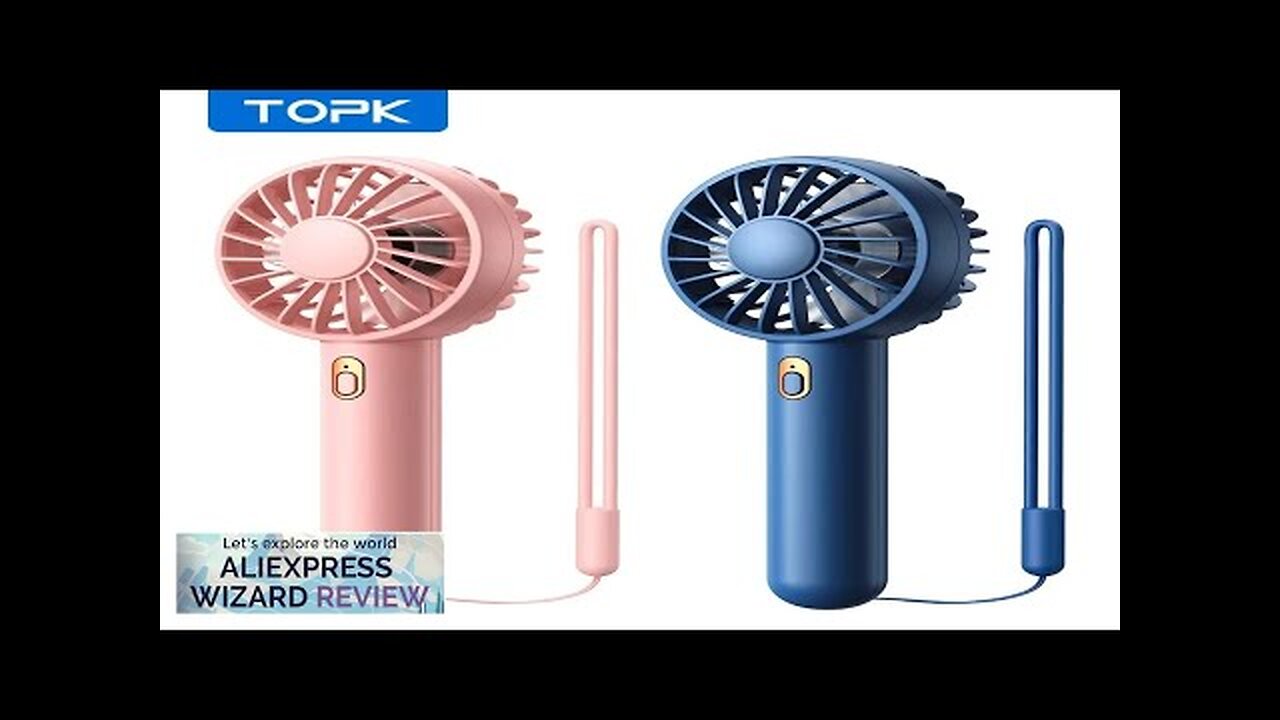 TOPK 1800mah Rechargeable Mini Portable Fan USB Personal Hand Held Electric Fan Review