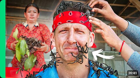 Tarantula Catch and Cook!! 10 Levels of Bug Eating in Asia!!