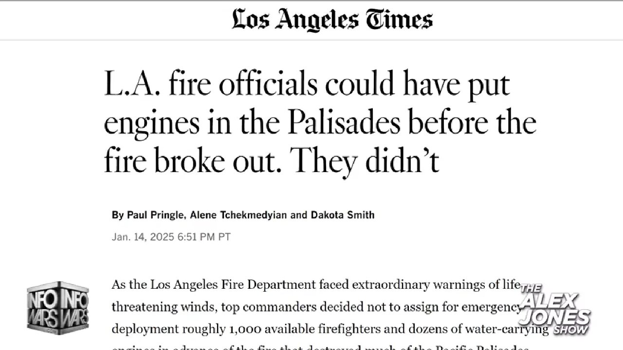 BREAKING BOMBSHELL: Stand-Down Of Firefighting Forces